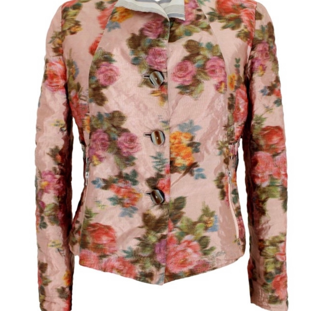 Armani Collezioni Pink Floral Jacket women size 42 (US M)